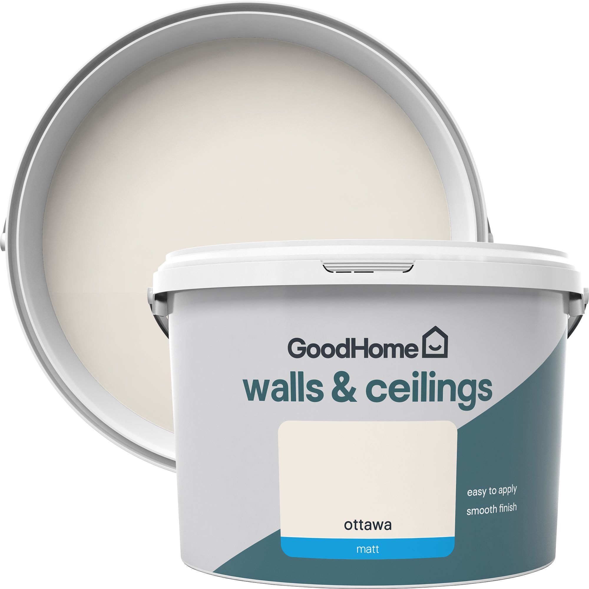 GoodHome Walls & ceilings Ottawa Matt Emulsion paint, 2.5L