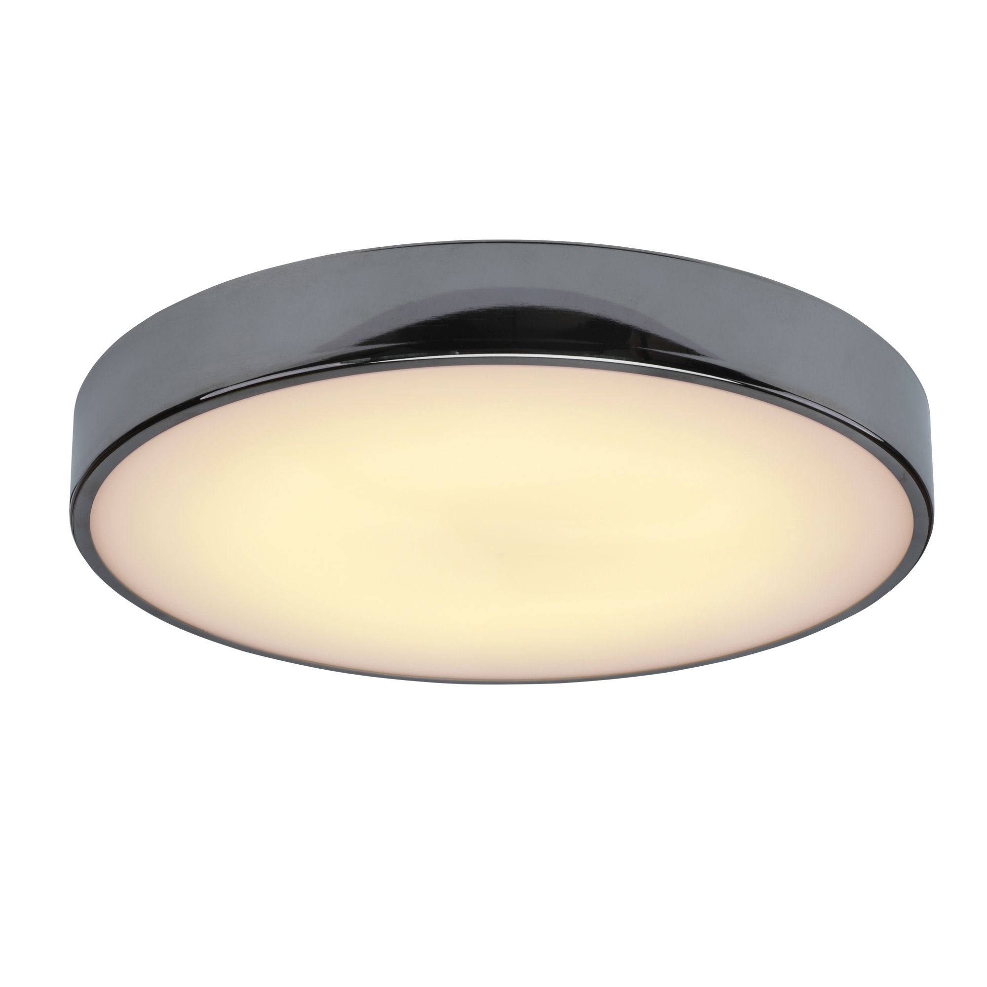 GoodHome Wapta Chrome effect Bathroom Ceiling light