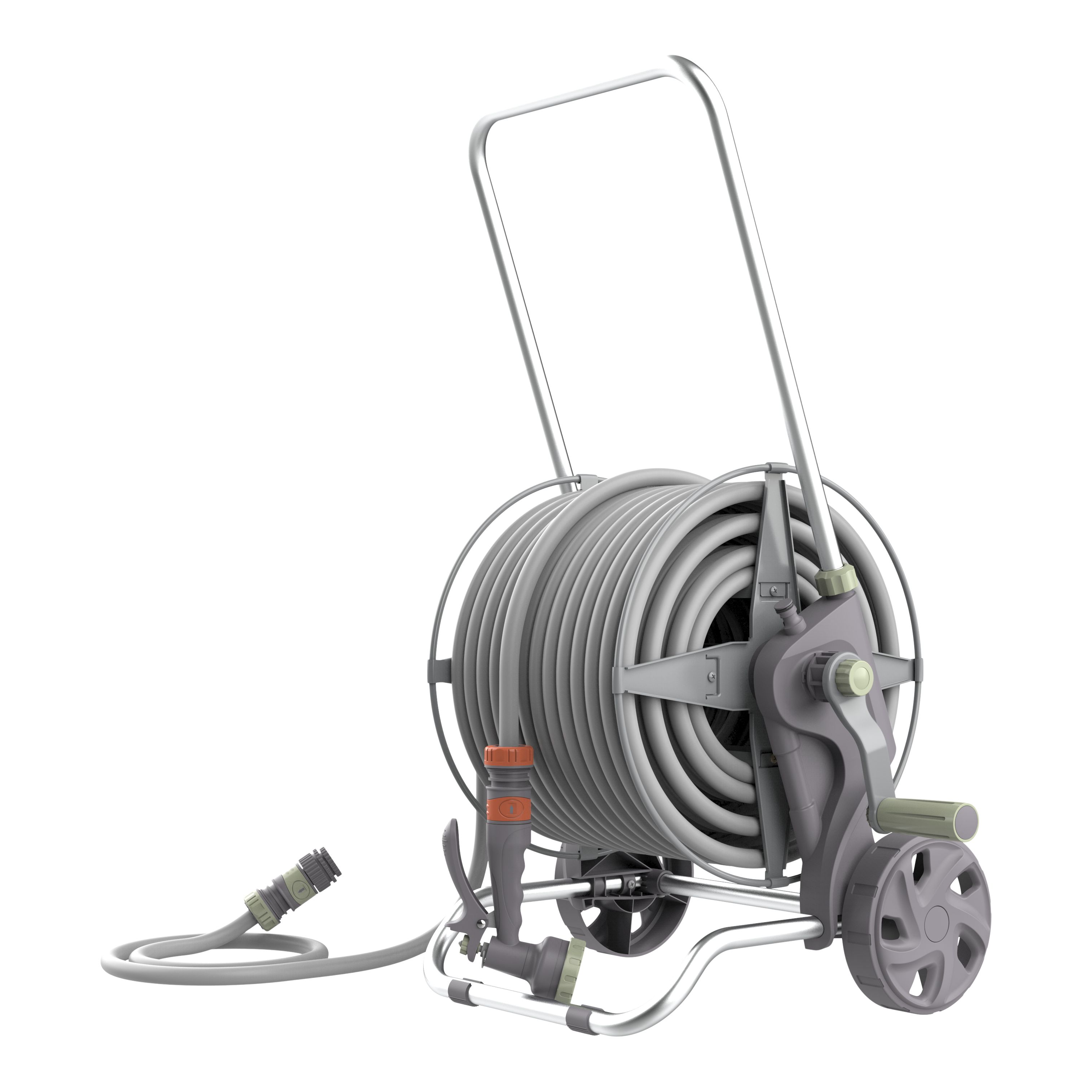 GoodHome Watering Freestanding Manual Hose cart set (L)40m
