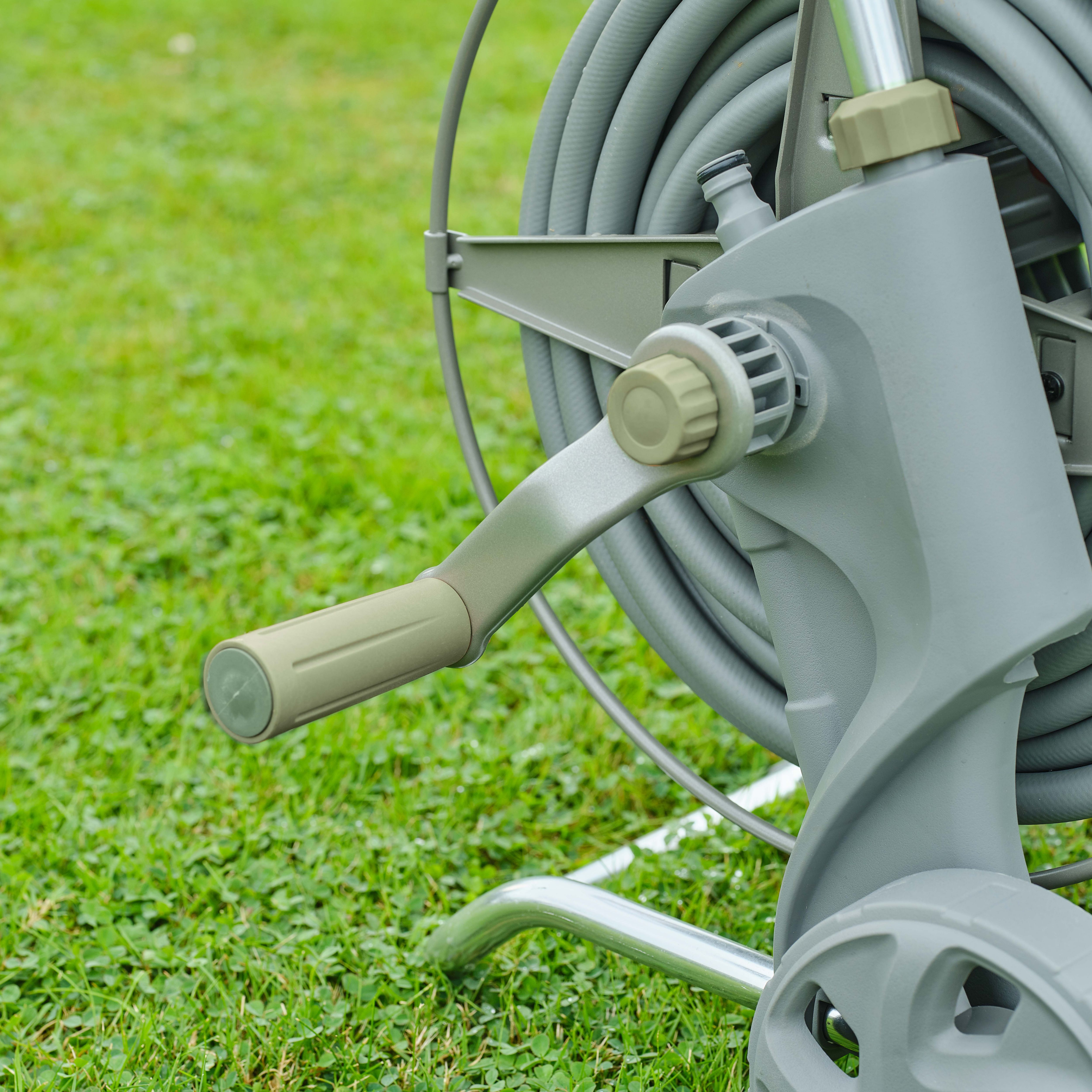 GoodHome Watering Freestanding Manual Hose cart set (L)40m