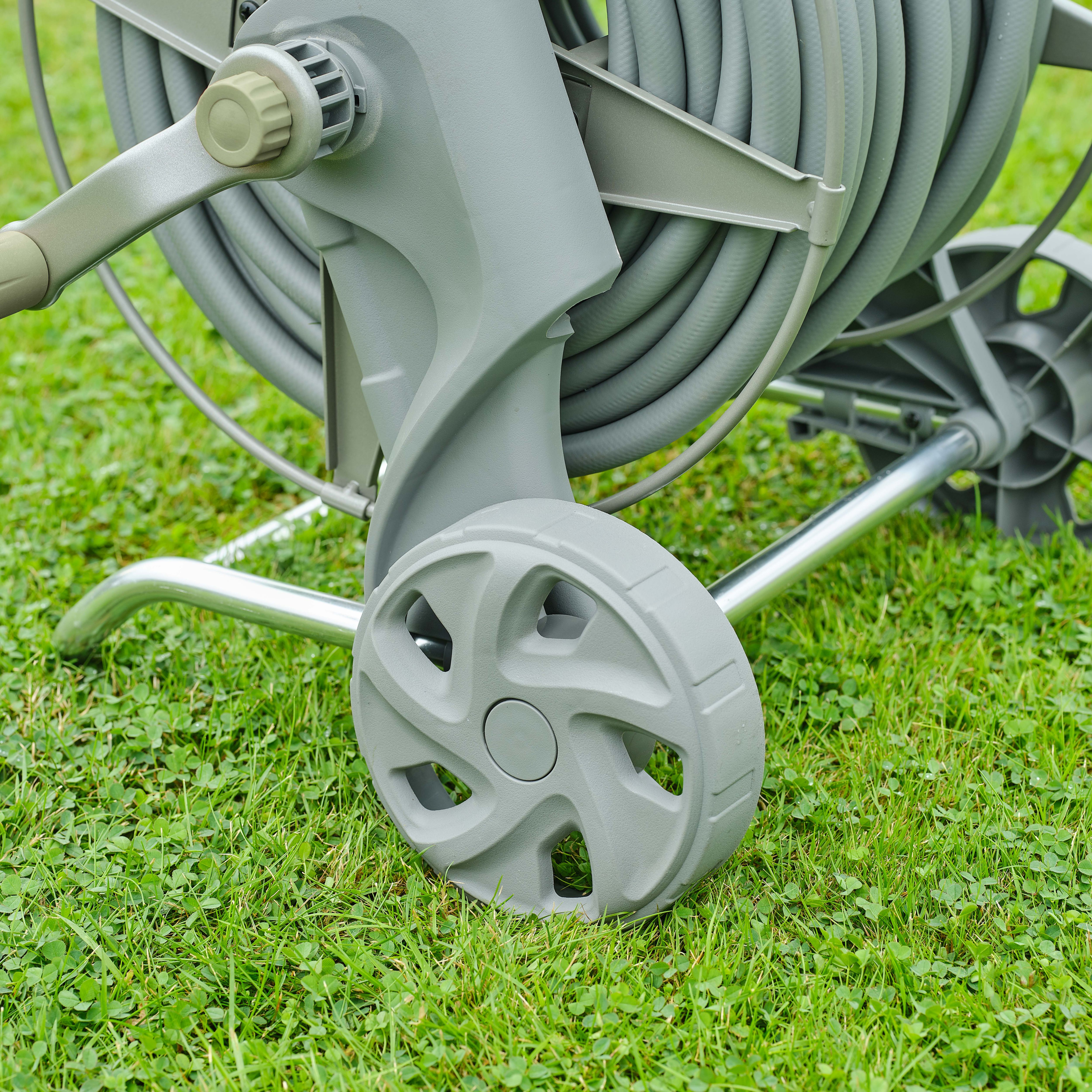GoodHome Watering Freestanding Manual Hose cart set (L)40m