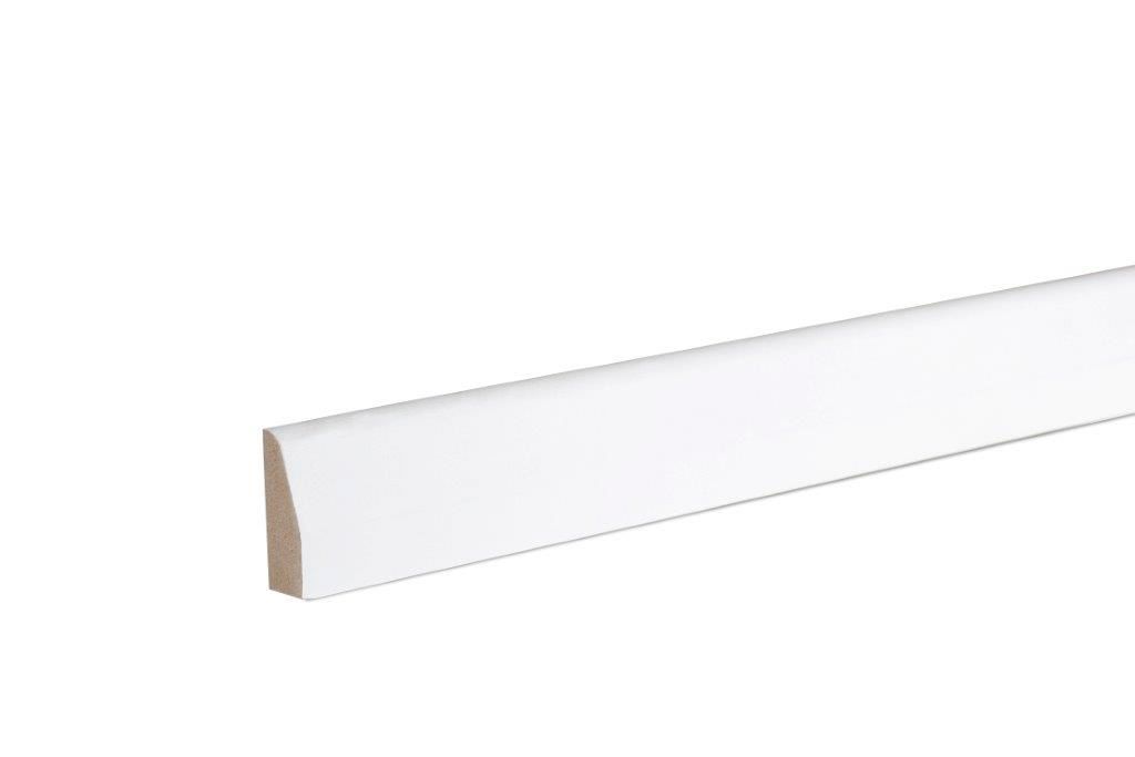 GoodHome White MDF Chamfered Architrave (L)2.1m (W)44mm (T)14.5mm