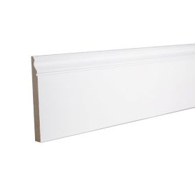 GoodHome White MDF Ogee Skirting board (L)2.4m (W)169mm (T)18mm, Pack of 2