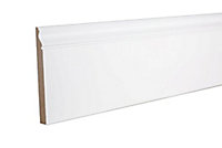 GoodHome White MDF Ogee Skirting board (L)2.4m (W)169mm (T)18mm