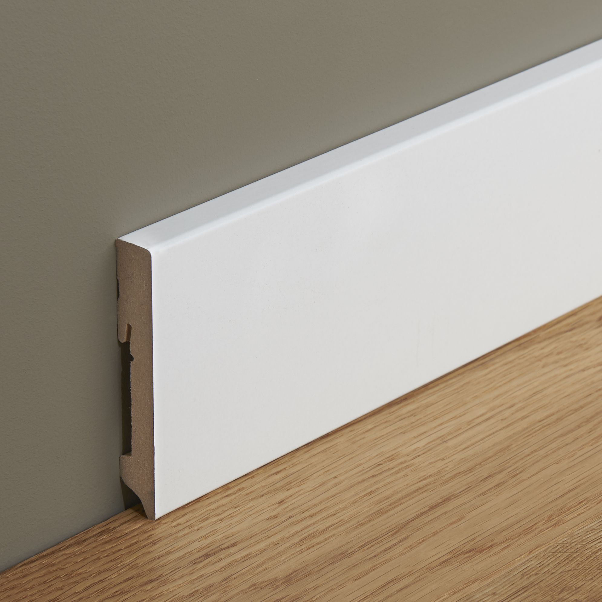 GoodHome White MDF Skirting board (L)2.2m (W)100mm (T)16mm