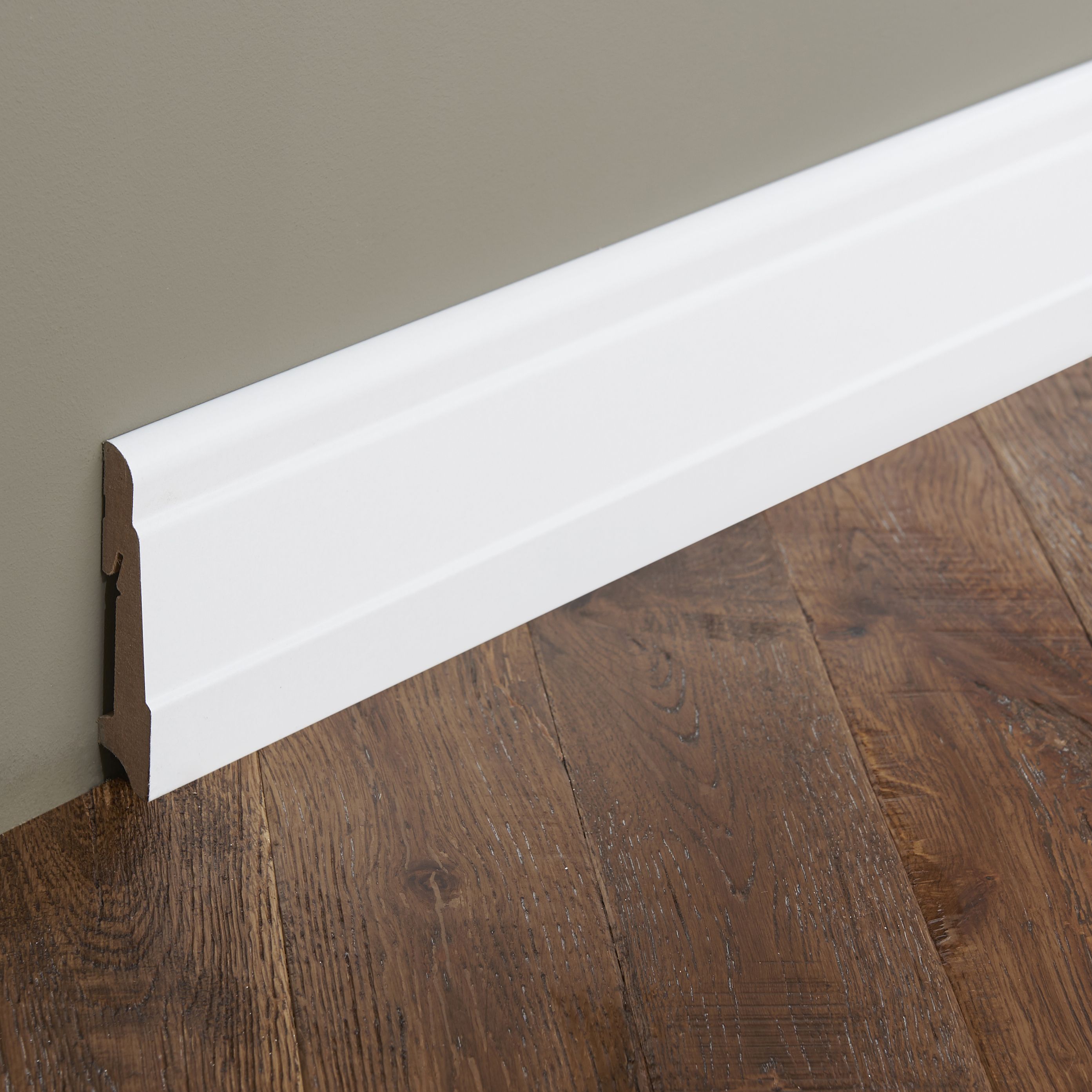 GoodHome White MDF Skirting board (L)2.2m (W)100mm (T)19mm