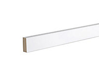 GoodHome White MDF Square Architrave (L)2.1m (W)44mm (T)18mm, Pack of 5