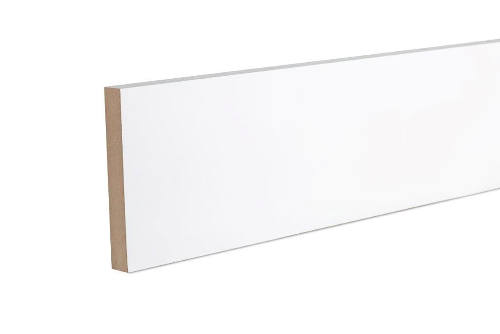 GoodHome White MDF Square Skirting board (L)2.4m (W)119mm (T)18mm