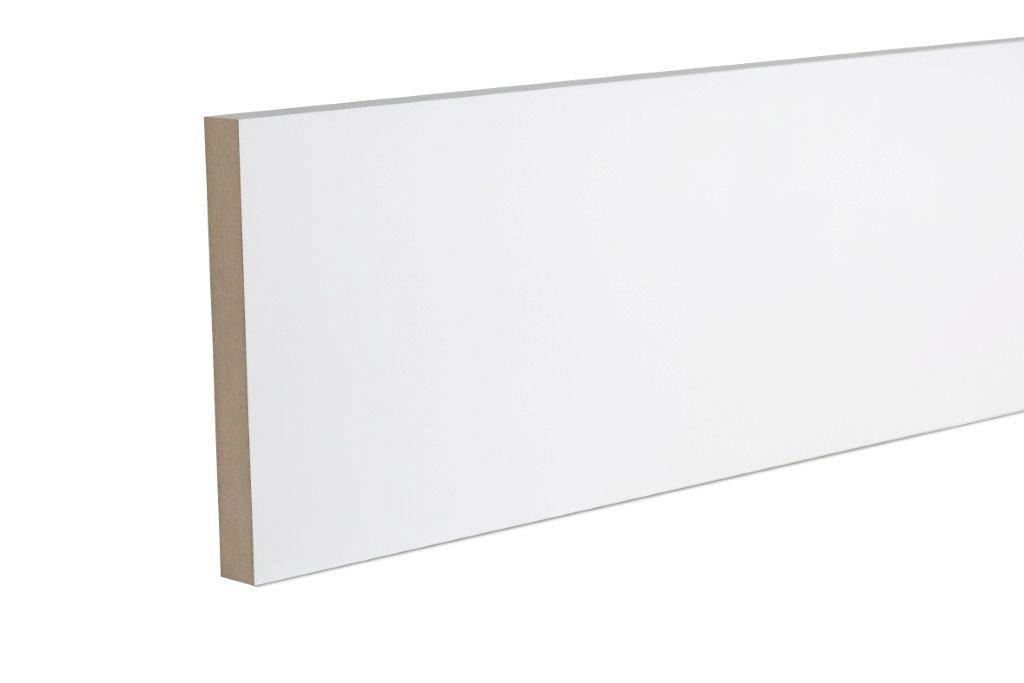 GoodHome White MDF Square Skirting board (L)2.4m (W)144mm (T)18mm, Pack of 2