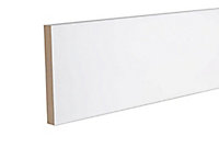 GoodHome White MDF Square Skirting board (L)2.4m (W)144mm (T)18mm