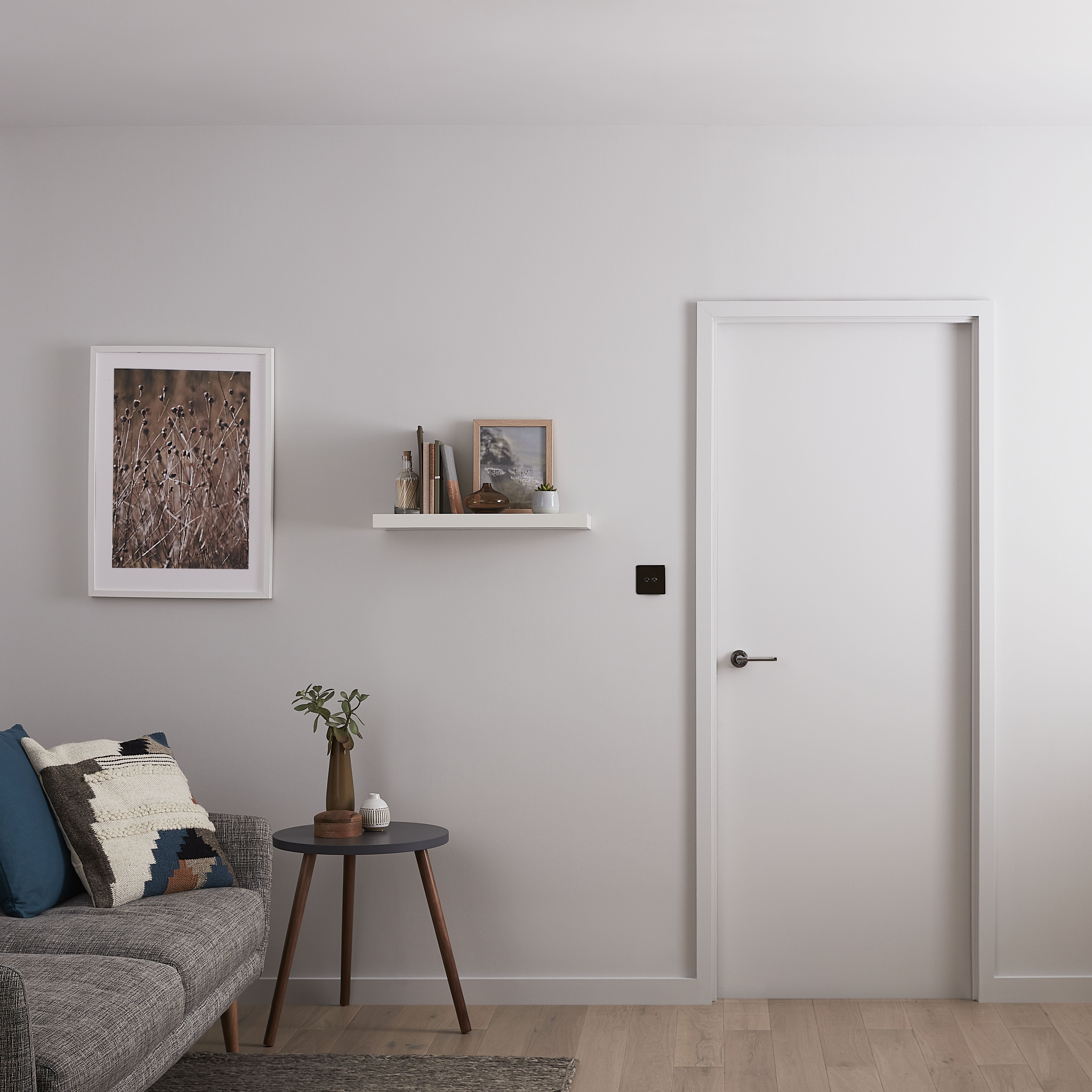 GoodHome White MDF Square Skirting board (L)2.4m (W)69mm (T)18mm, Pack of 4