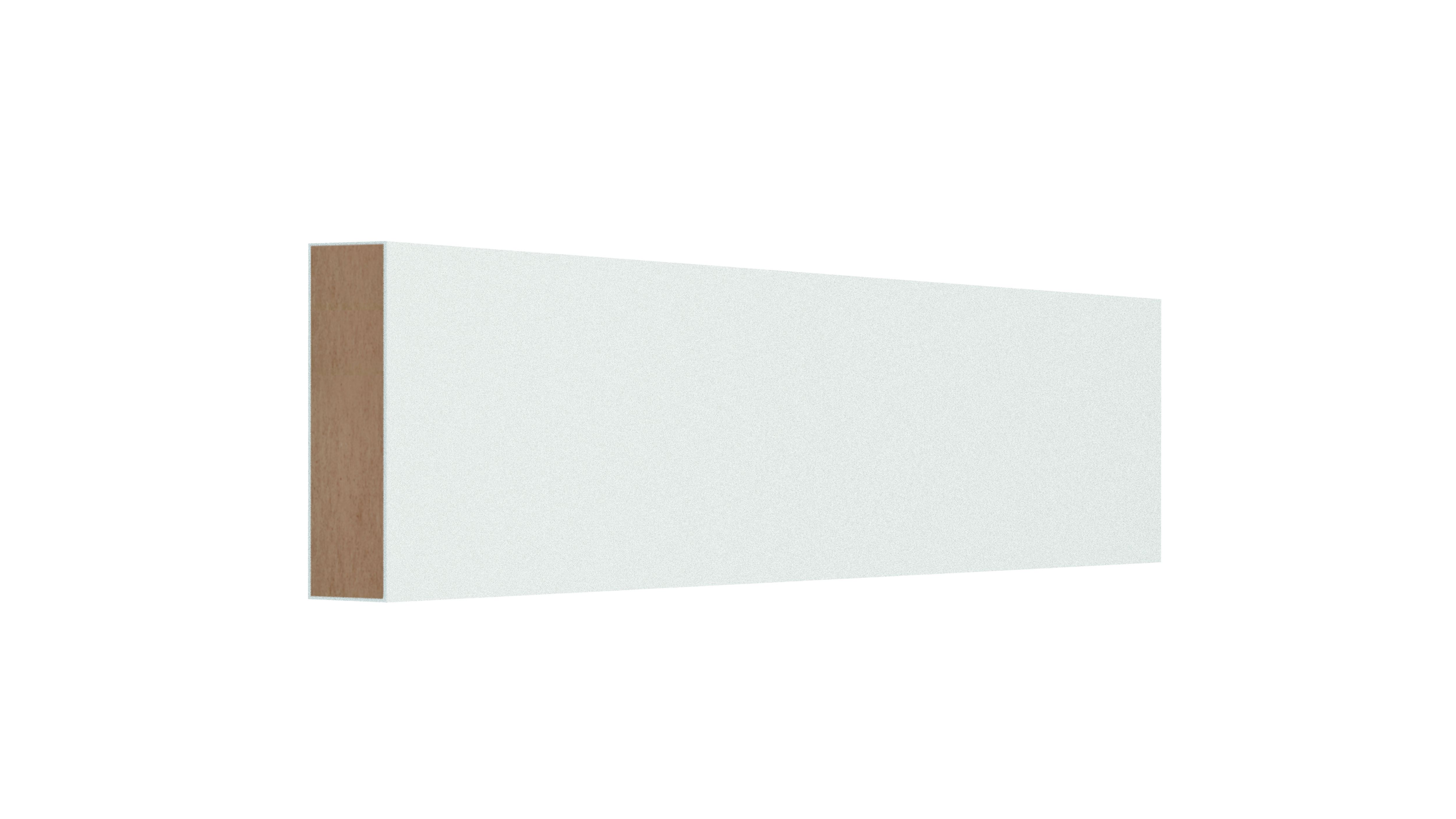 GoodHome White MDF Square Skirting board (L)2.4m (W)69mm (T)18mm