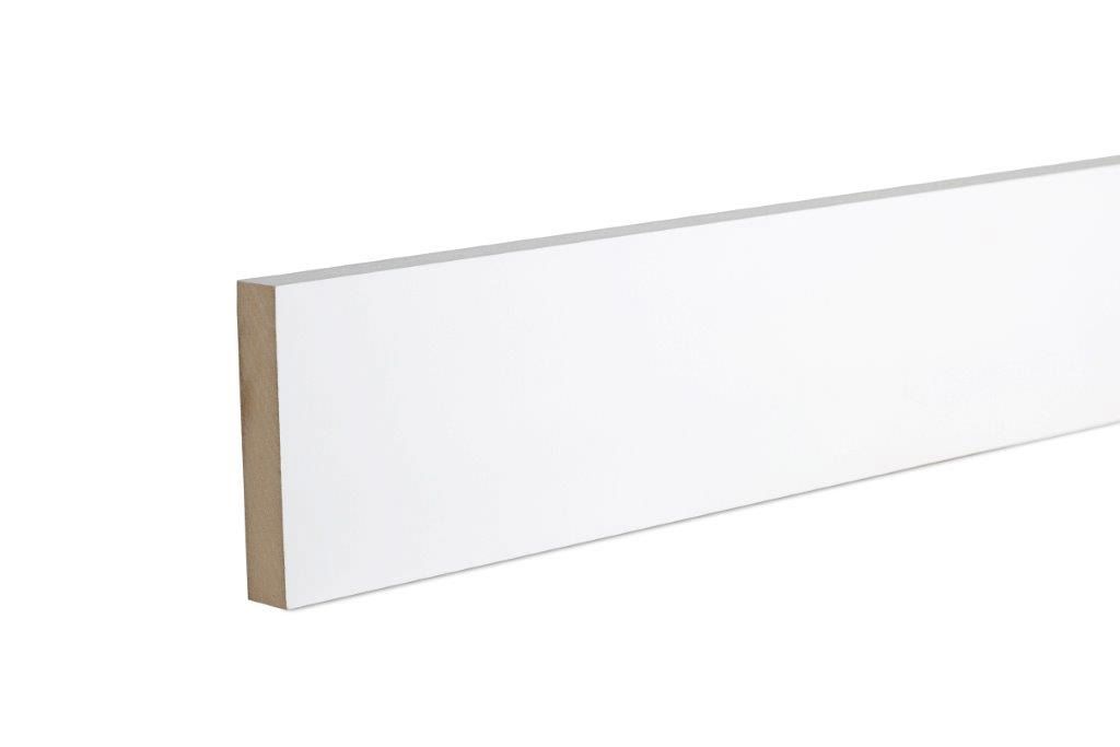 GoodHome White MDF Square Skirting board (L)2.4m (W)94mm (T)18mm, Pack of 4
