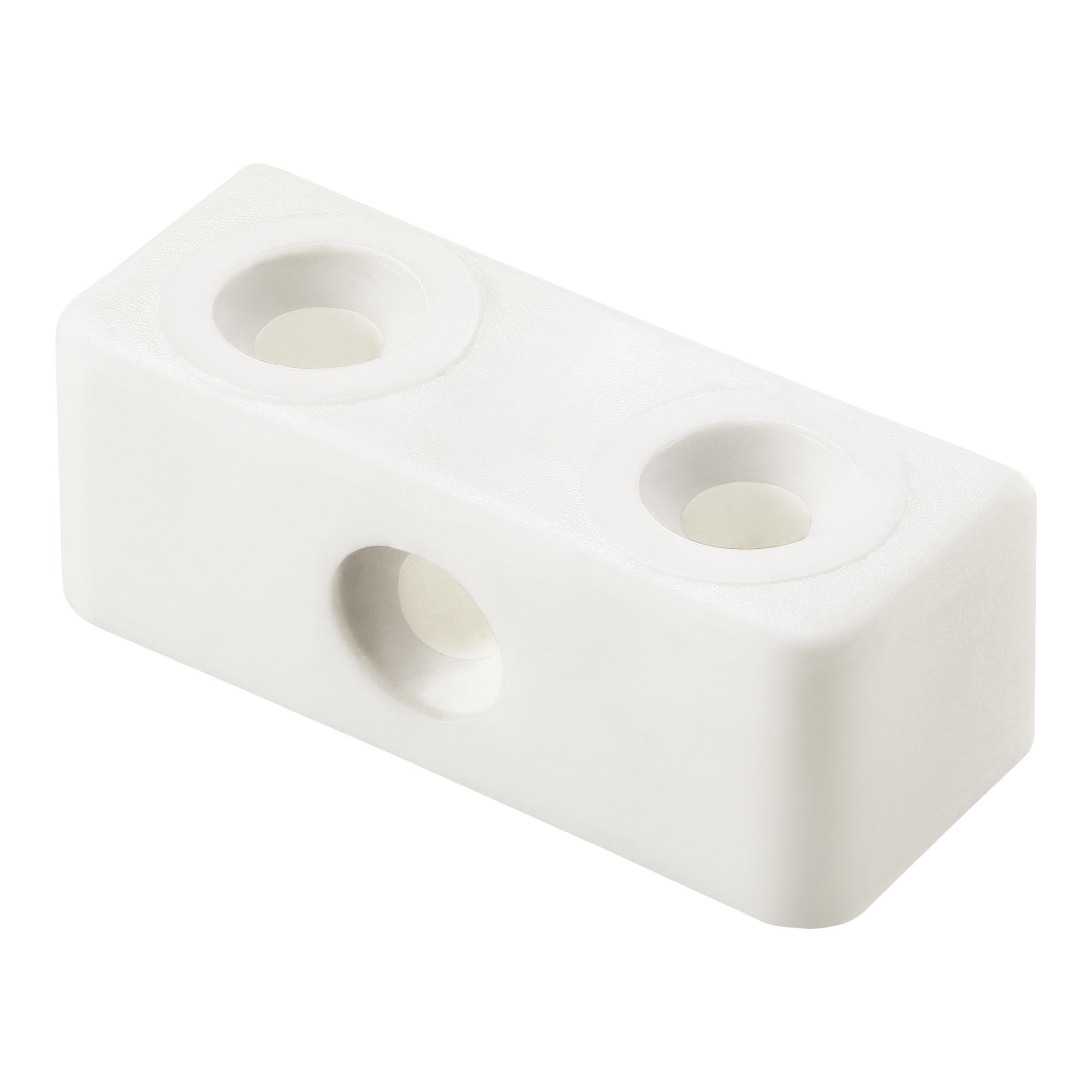 GoodHome White Plastic Assembly joint, Pack of 8