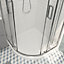 GoodHome White Quadrant Corner drain Shower tray (L)90cm (W)90cm (H)2.7cm