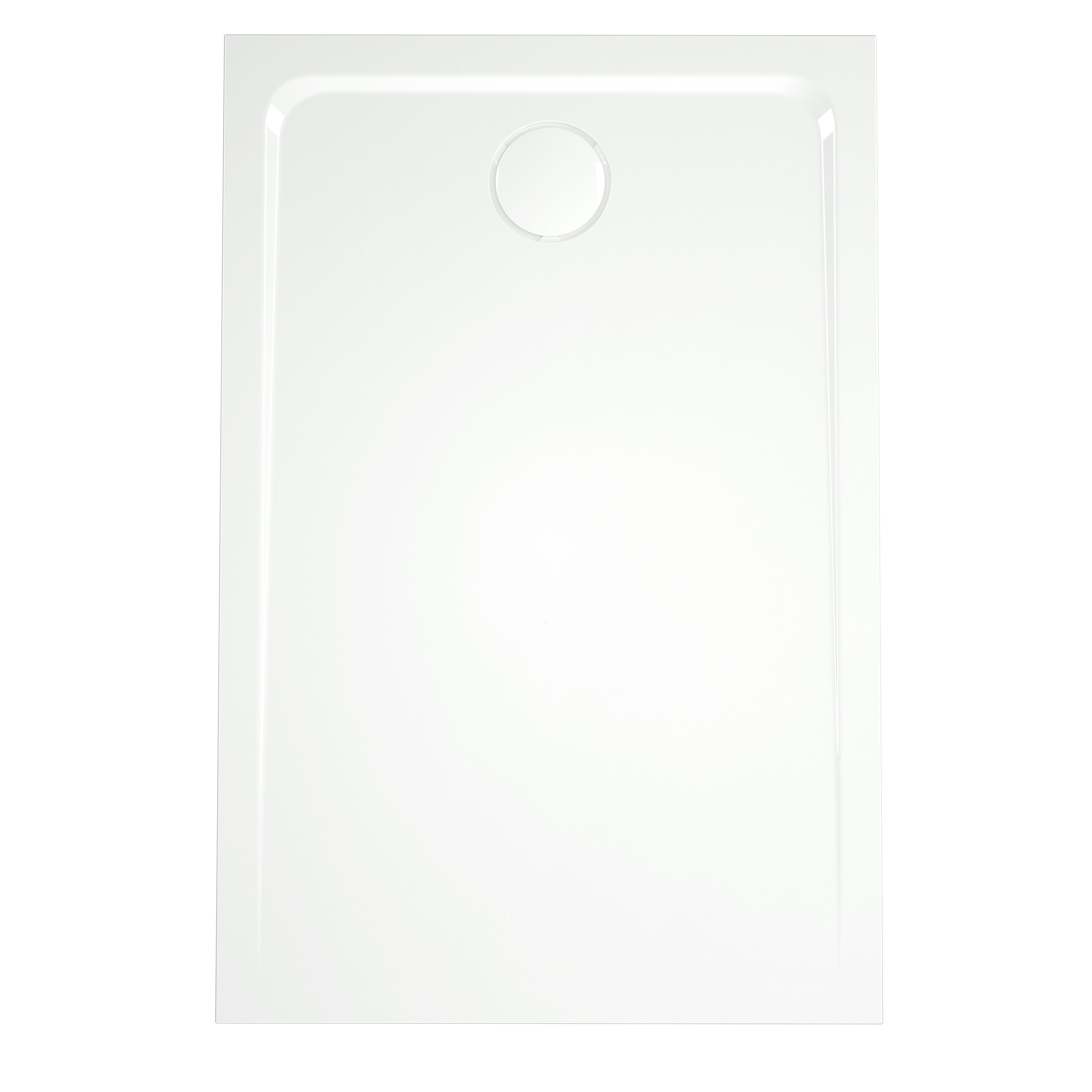 GoodHome White Rectangular End drain Shower tray (L)90cm (W)120cm (H)2.7cm
