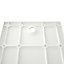 GoodHome White Square End drain Shower tray (L)80cm (W)80cm (H)2.7cm