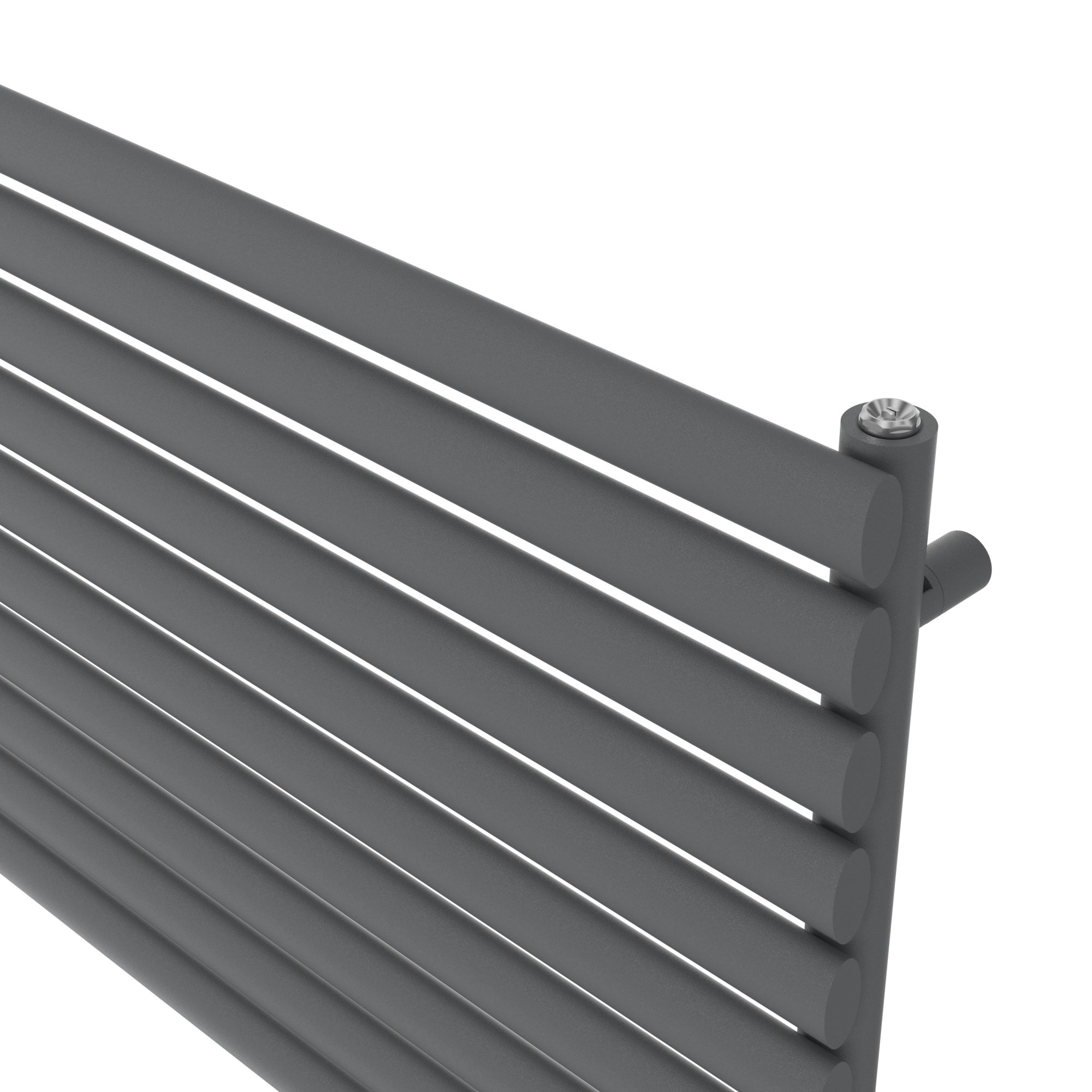 GoodHome Wickham Anthracite Horizontal Designer Radiator, (W)1000mm x (H)600mm