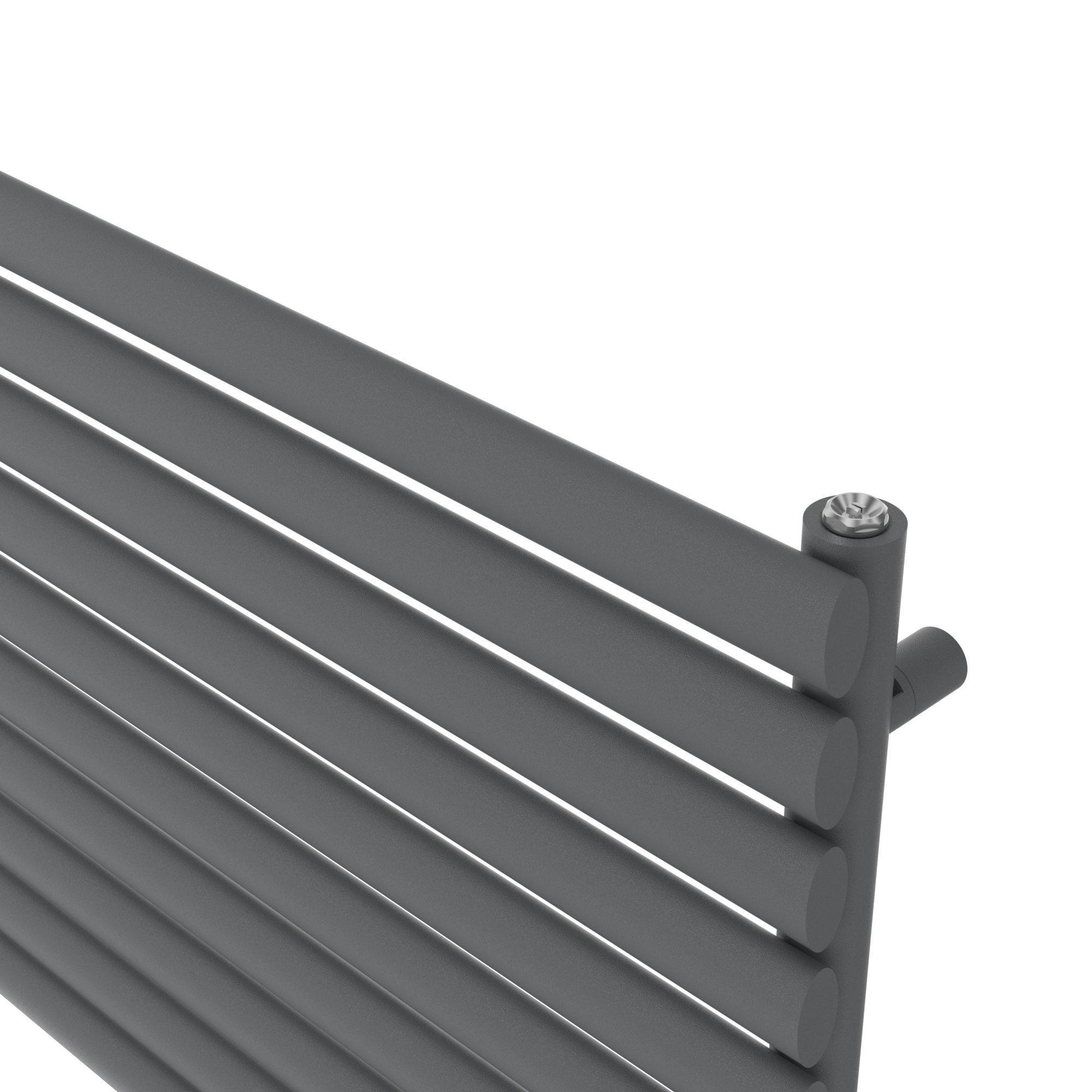GoodHome Wickham Anthracite Horizontal Designer Radiator, (W)1200mm x (H)600mm