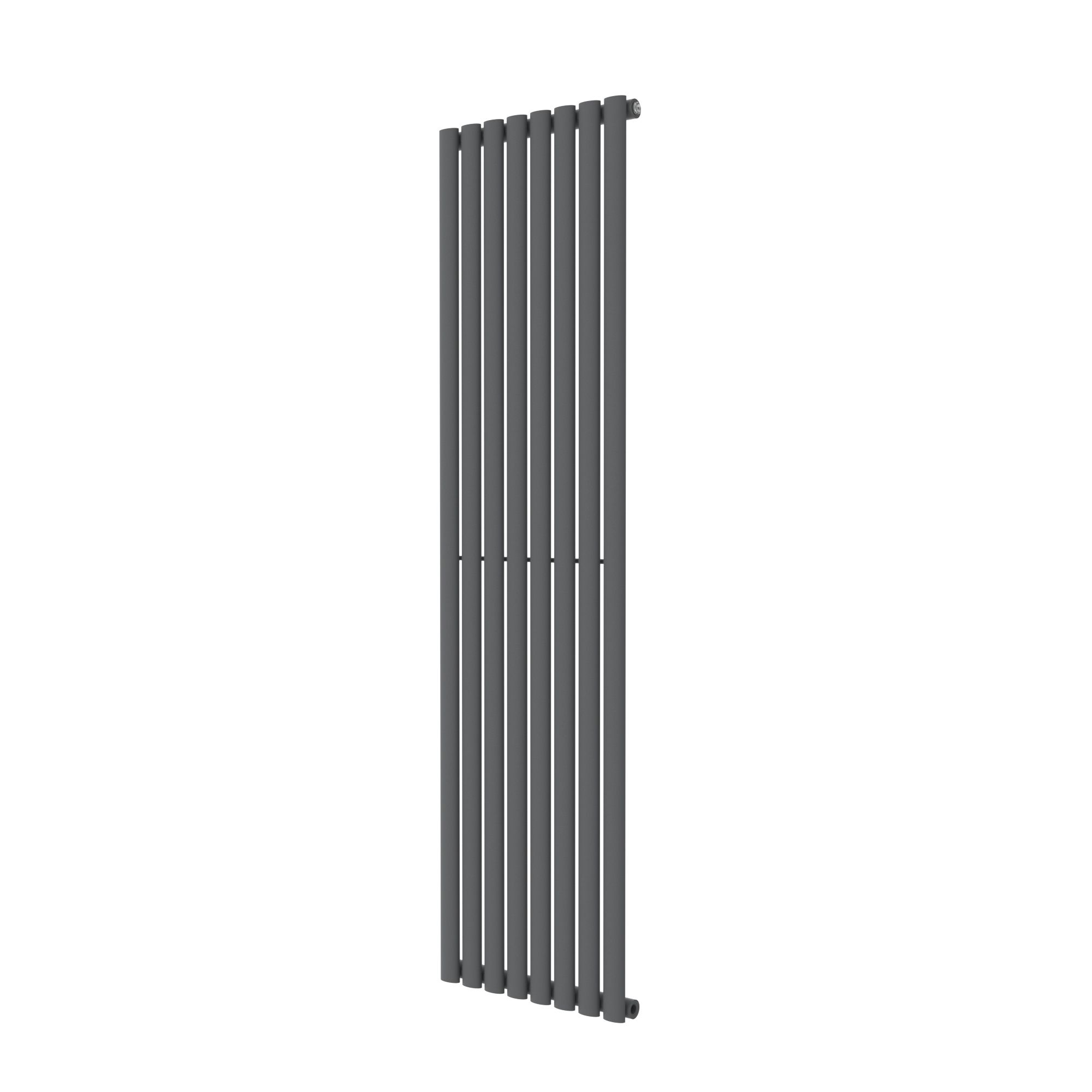 GoodHome Wickham Anthracite Vertical Designer Radiator, (W)480mm x (H)1800mm