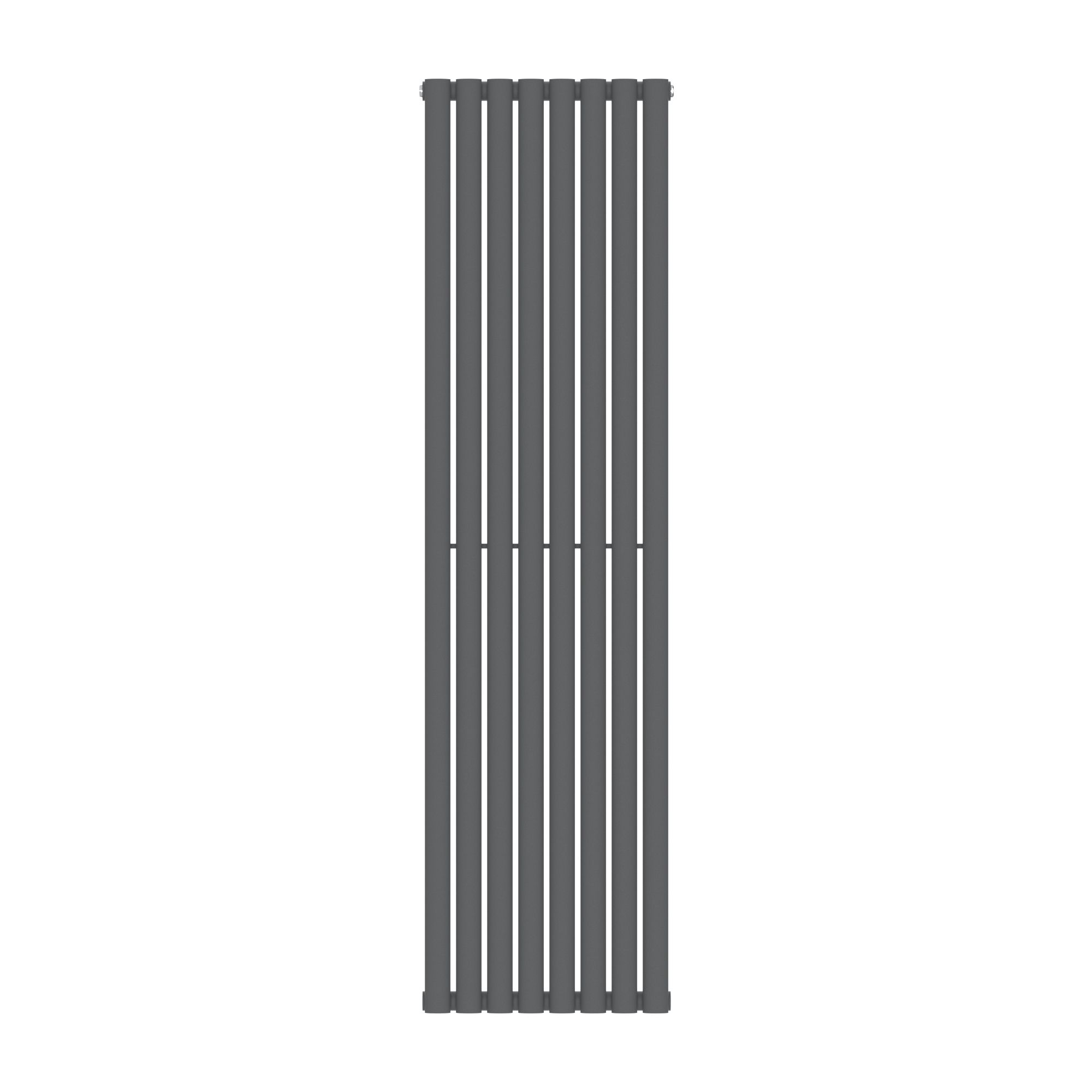 GoodHome Wickham Anthracite Vertical Designer Radiator, (W)480mm x (H)1800mm