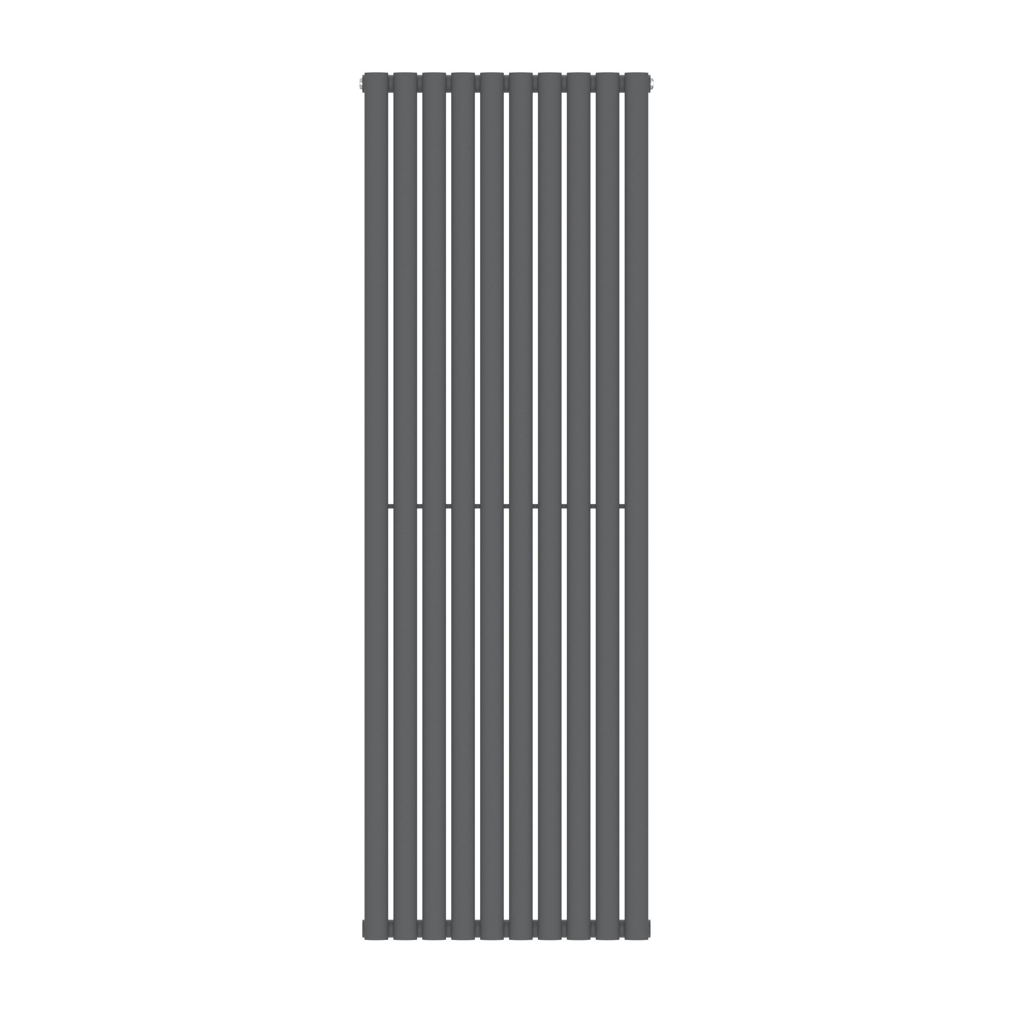 GoodHome Wickham Anthracite Vertical Designer Radiator, (W)600mm x (H)1800mm