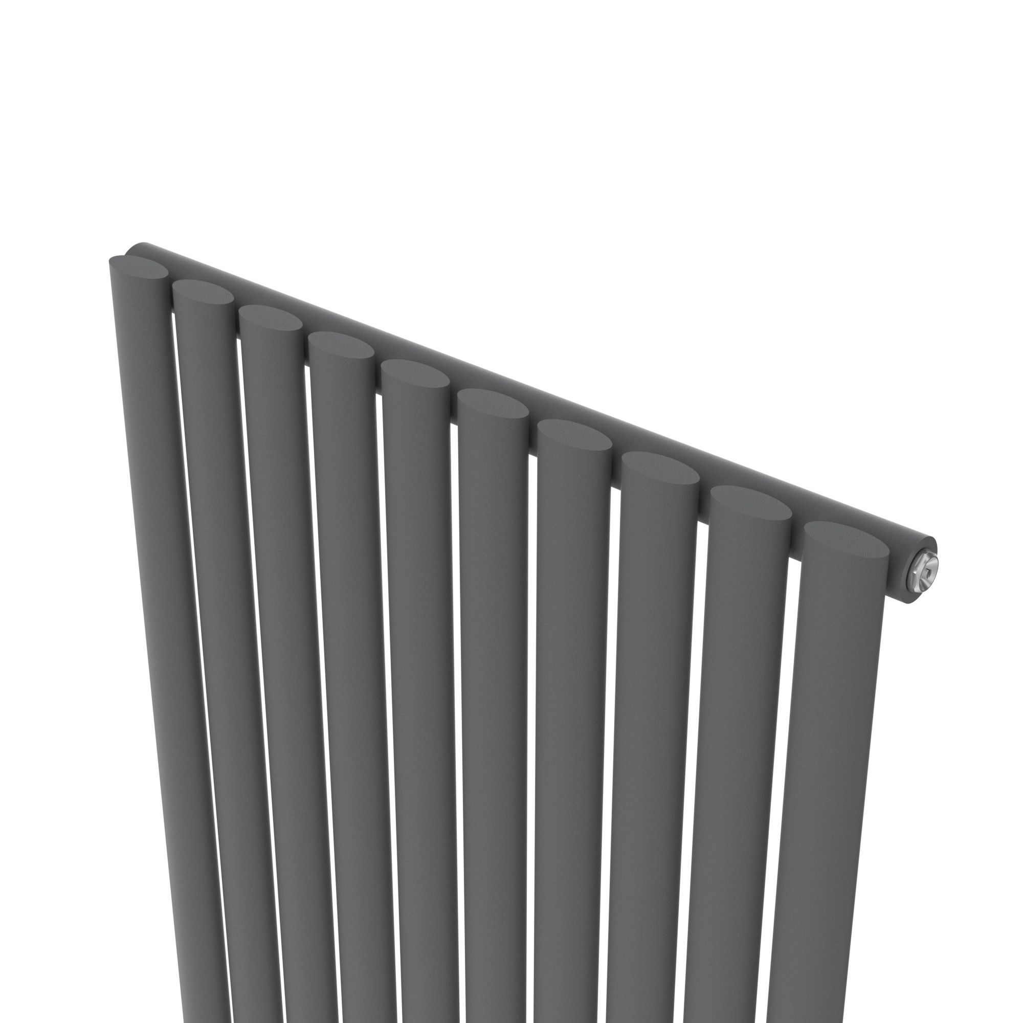 GoodHome Wickham Anthracite Vertical Designer Radiator, (W)600mm x (H)1800mm