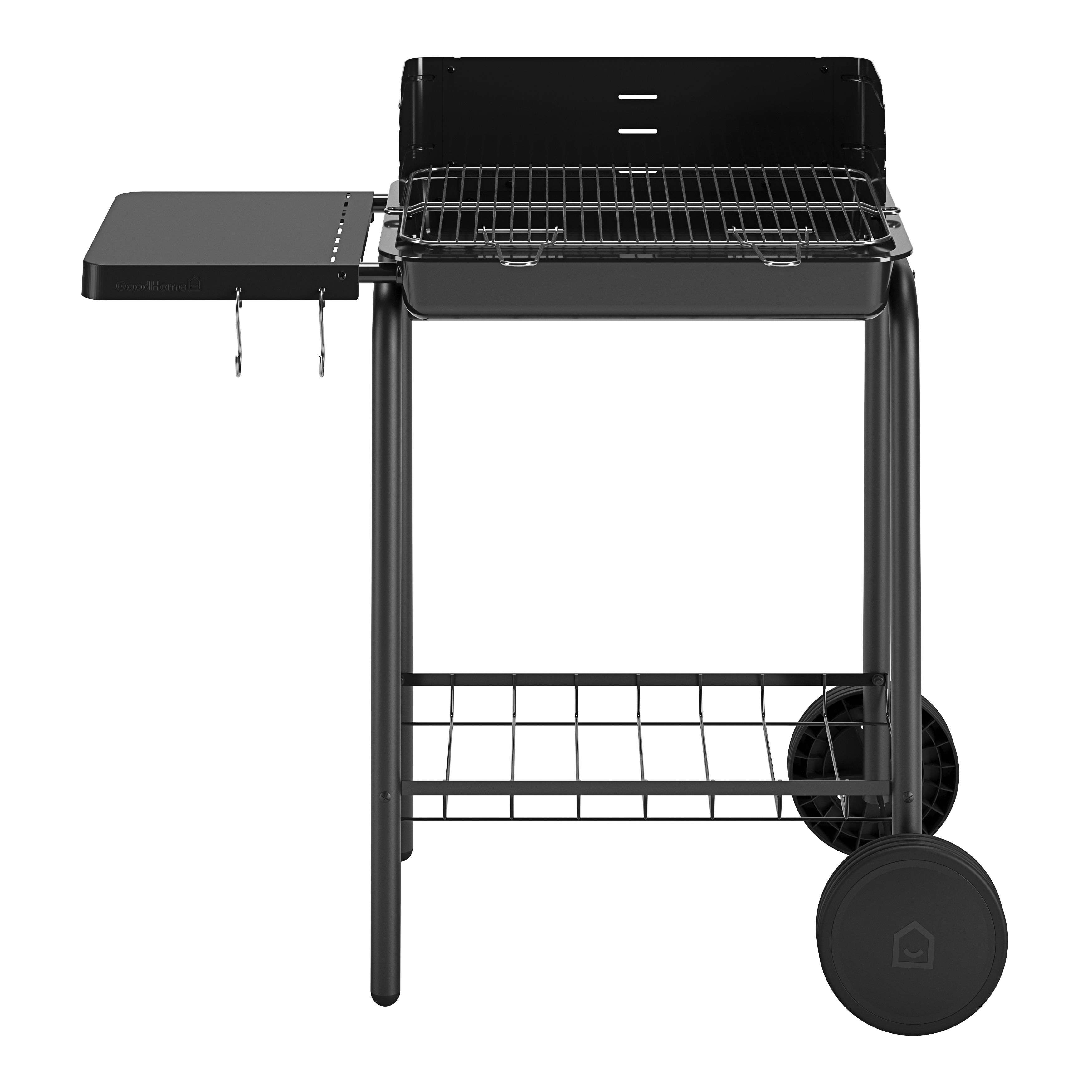 GoodHome Willacy Black Charcoal BBQ 380 x 530mm