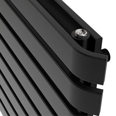 GoodHome Wilsona Double Anthracite Horizontal Designer Radiator, (W)1200mm x (H)620mm