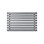 GoodHome Wilsona Double Grey Horizontal Designer Radiator, (W)1000mm x (H)620mm