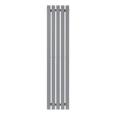 GoodHome Wilsona Double Grey Vertical Designer Radiator, (W)380mm x (H)1800mm