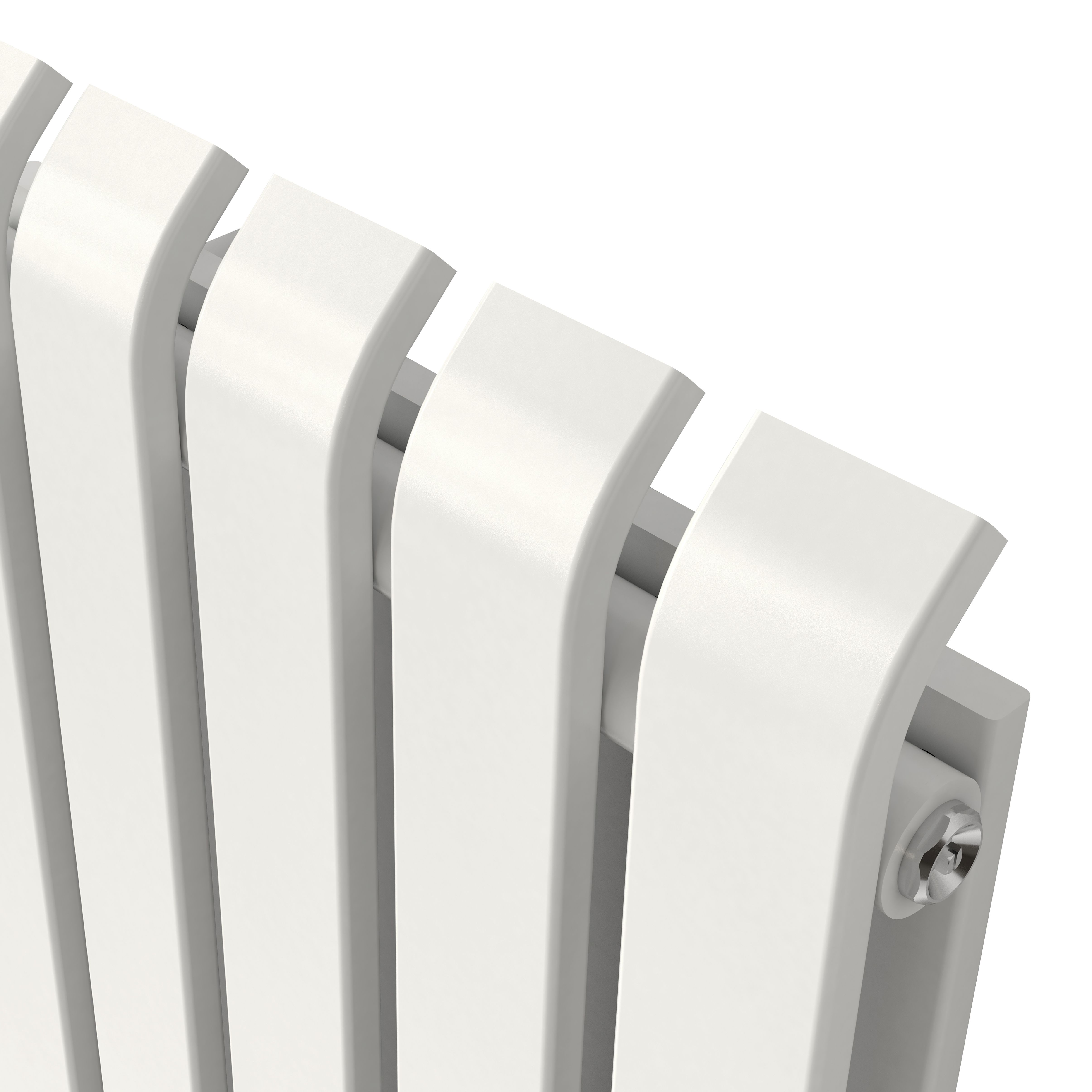 GoodHome Wilsona Double White Vertical Designer Radiator, (W)380mm x (H)1800mm