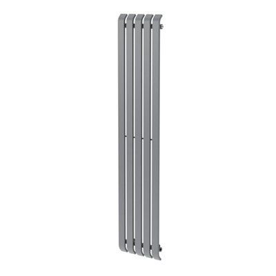 GoodHome Wilsona Grey Vertical Designer Radiator, (W)380mm x (H)1800mm