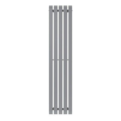 GoodHome Wilsona Grey Vertical Designer Radiator, (W)380mm x (H)1800mm