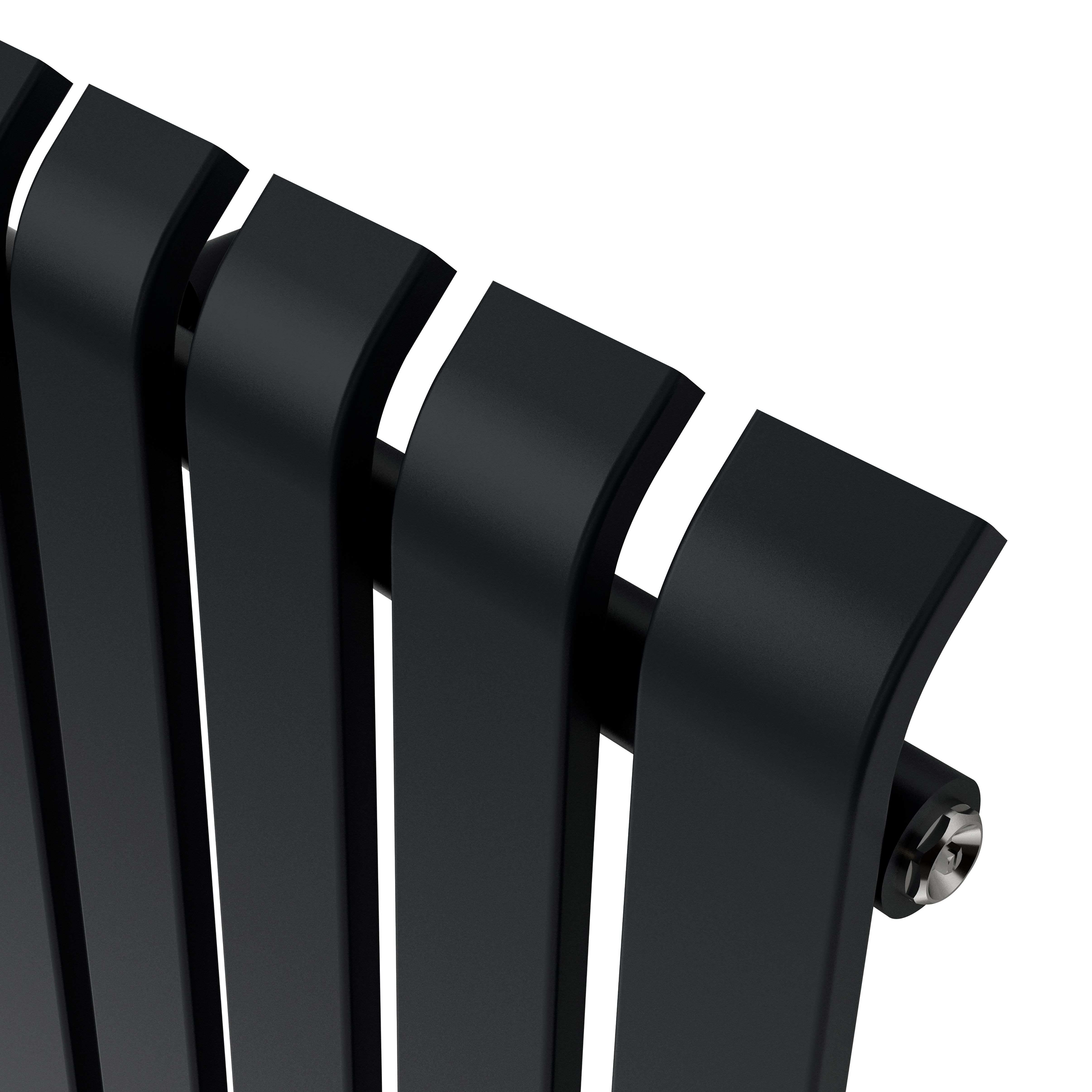 GoodHome Wilsona Single Anthracite Vertical Designer Radiator, (W)540mm x (H)1800mm