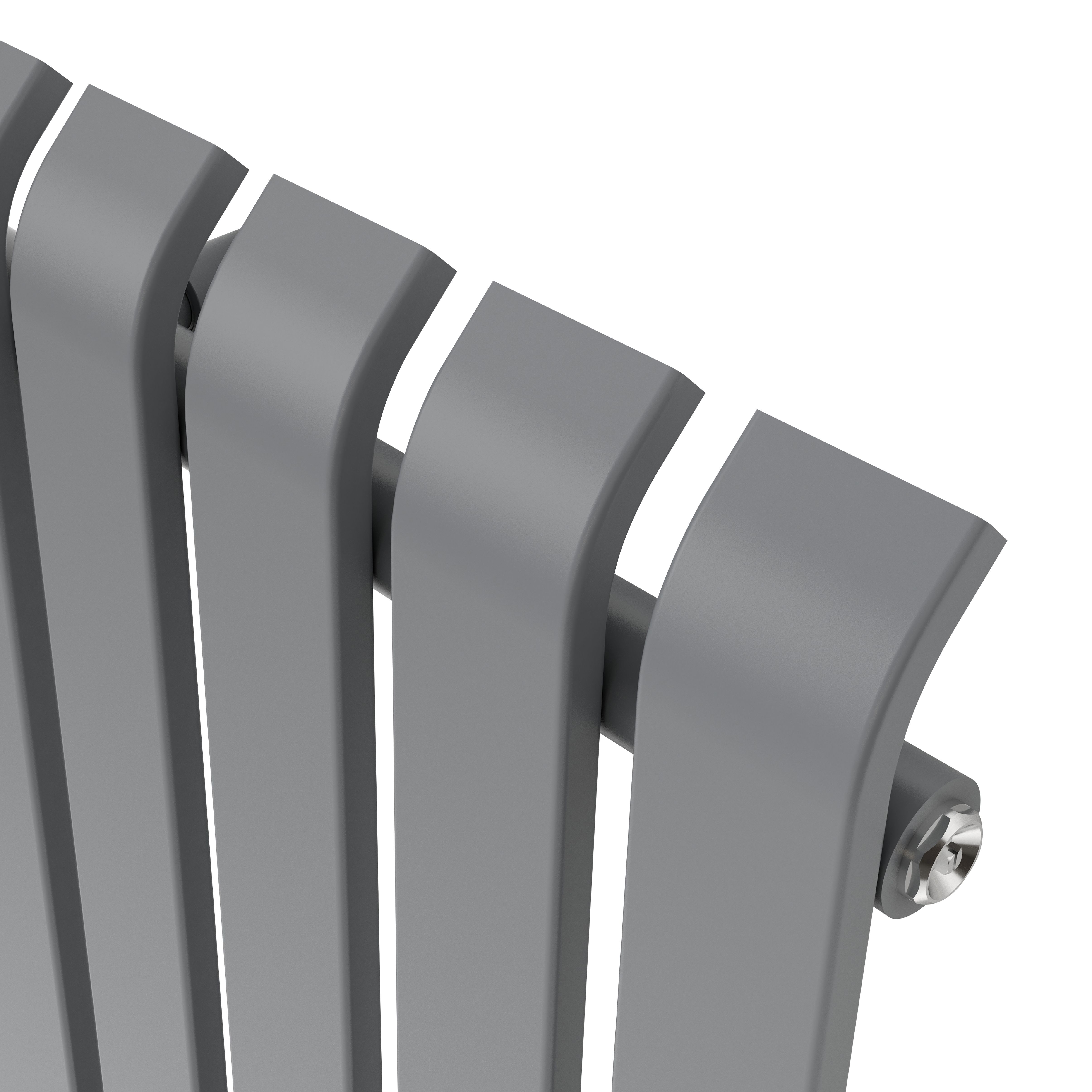 GoodHome Wilsona Single Grey Vertical Designer Radiator, (W)540mm x (H)1800mm