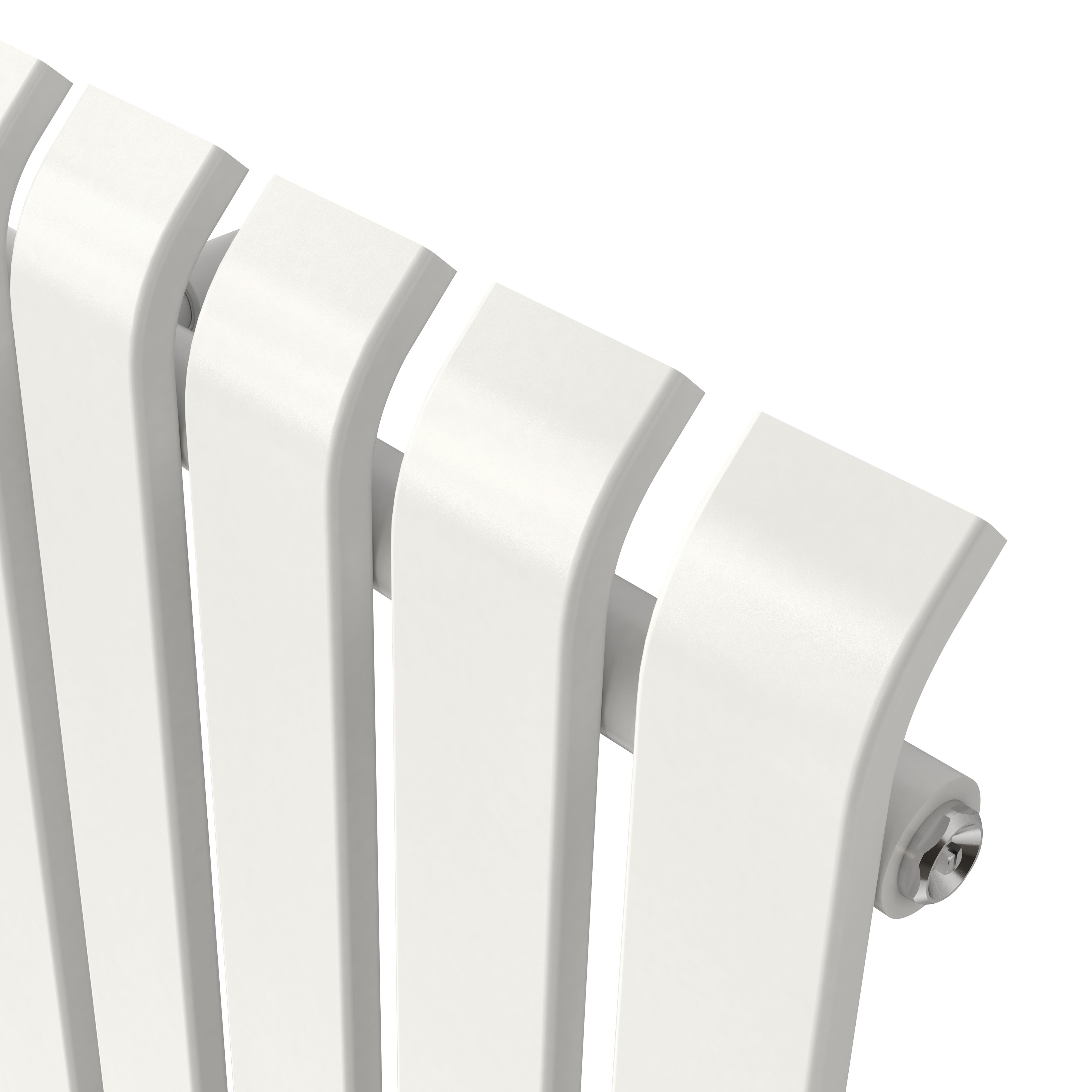 GoodHome Wilsona Single White Vertical Designer Radiator, (W)540mm x (H)1800mm
