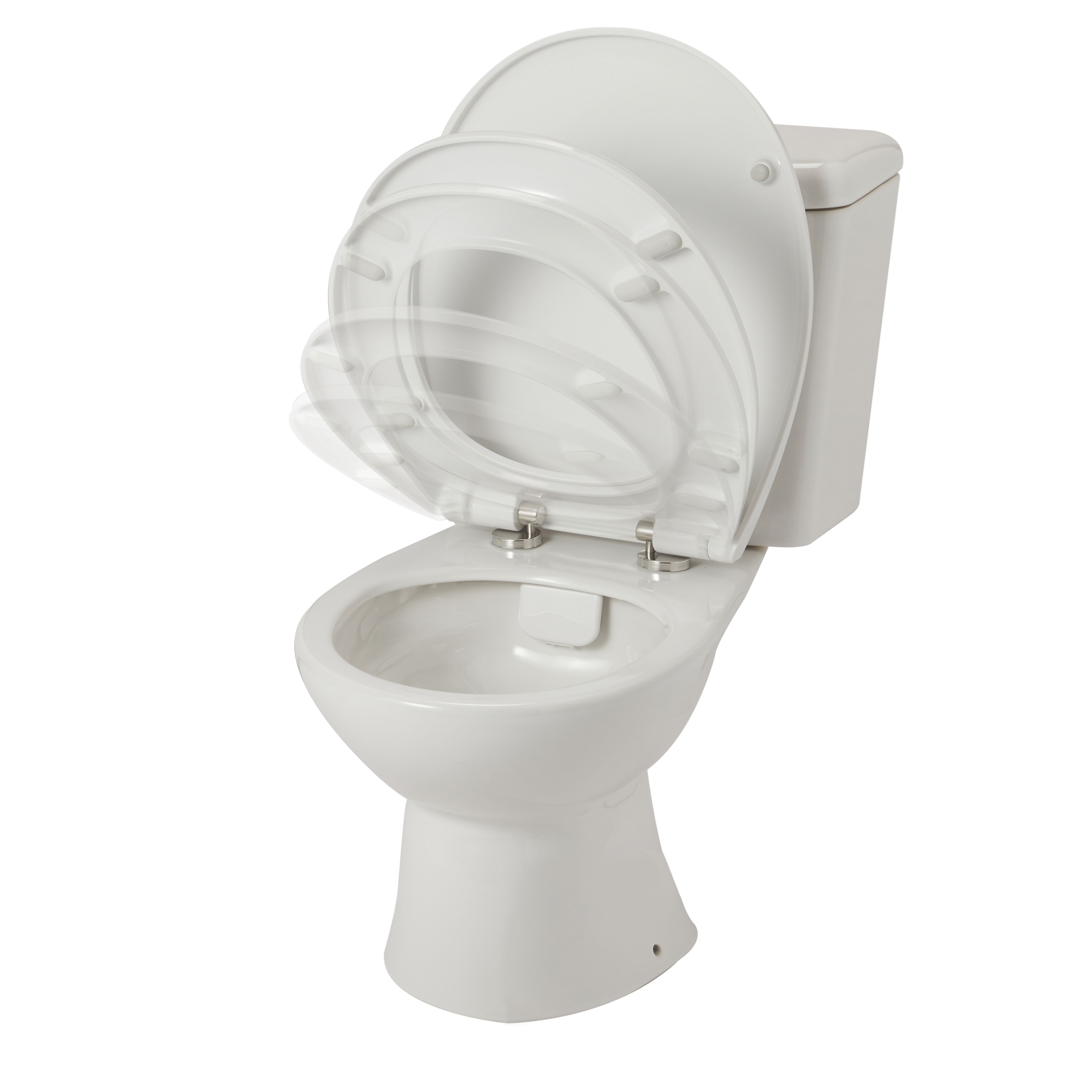 GoodHome Winam White Close-coupled Toilet set with Soft close seat