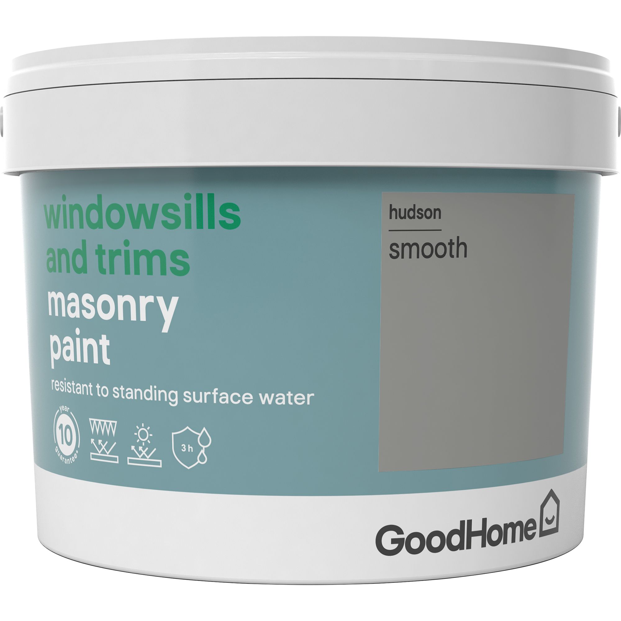 GoodHome Windowsills & trims Hudson Smooth Matt Masonry paint, 2.5L