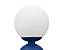 GoodHome Winterton Round globe Matt Blue Paint effect Straight Table lamp