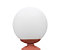 GoodHome Winterton Round globe Matt Pink Paint effect Straight Table lamp