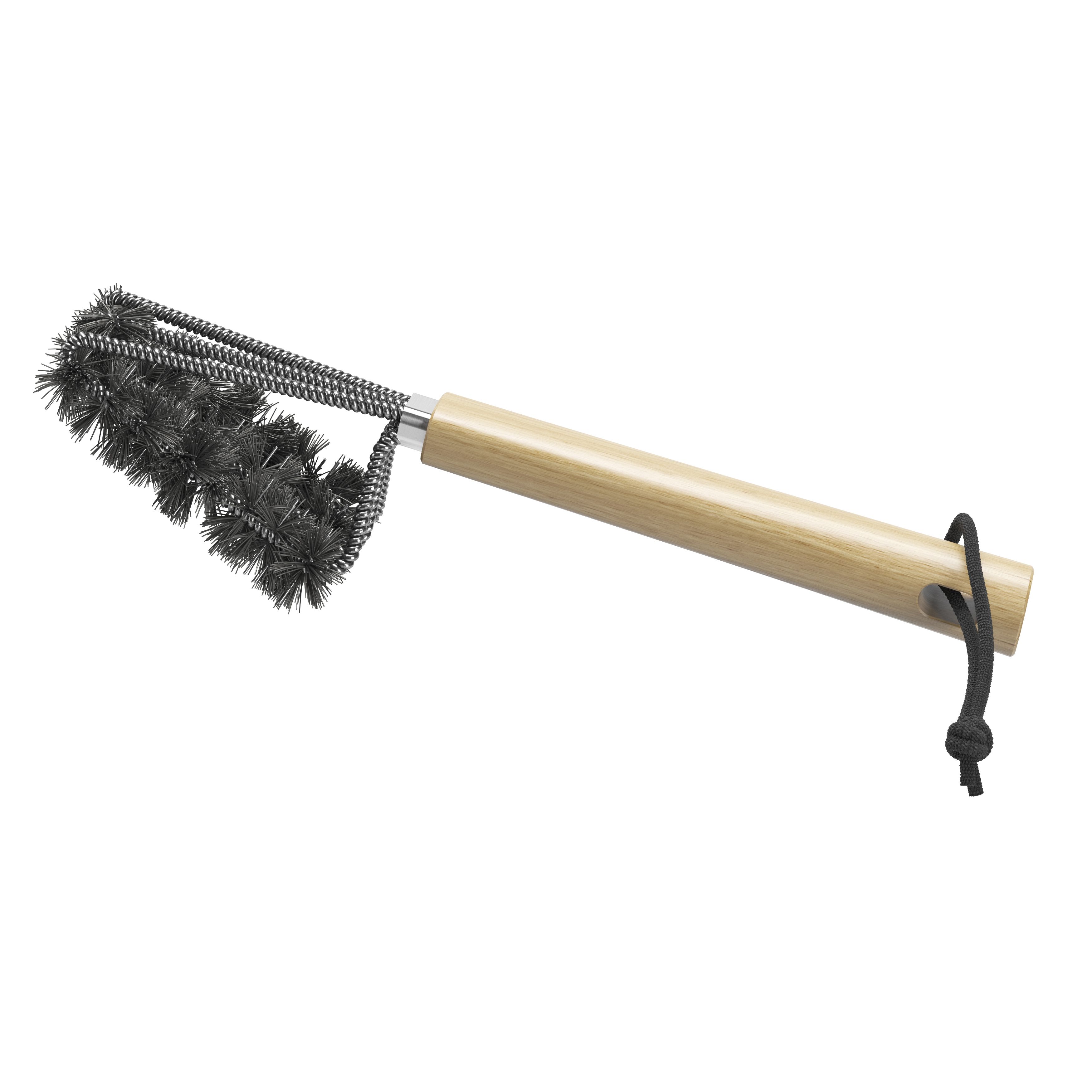 GoodHome Wood Natural Beech & stainless steel Grill cleaning brush