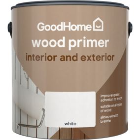 GoodHome Wood White Wood Primer & undercoat, 2.5L