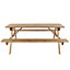 GoodHome Wooden Picnic bench