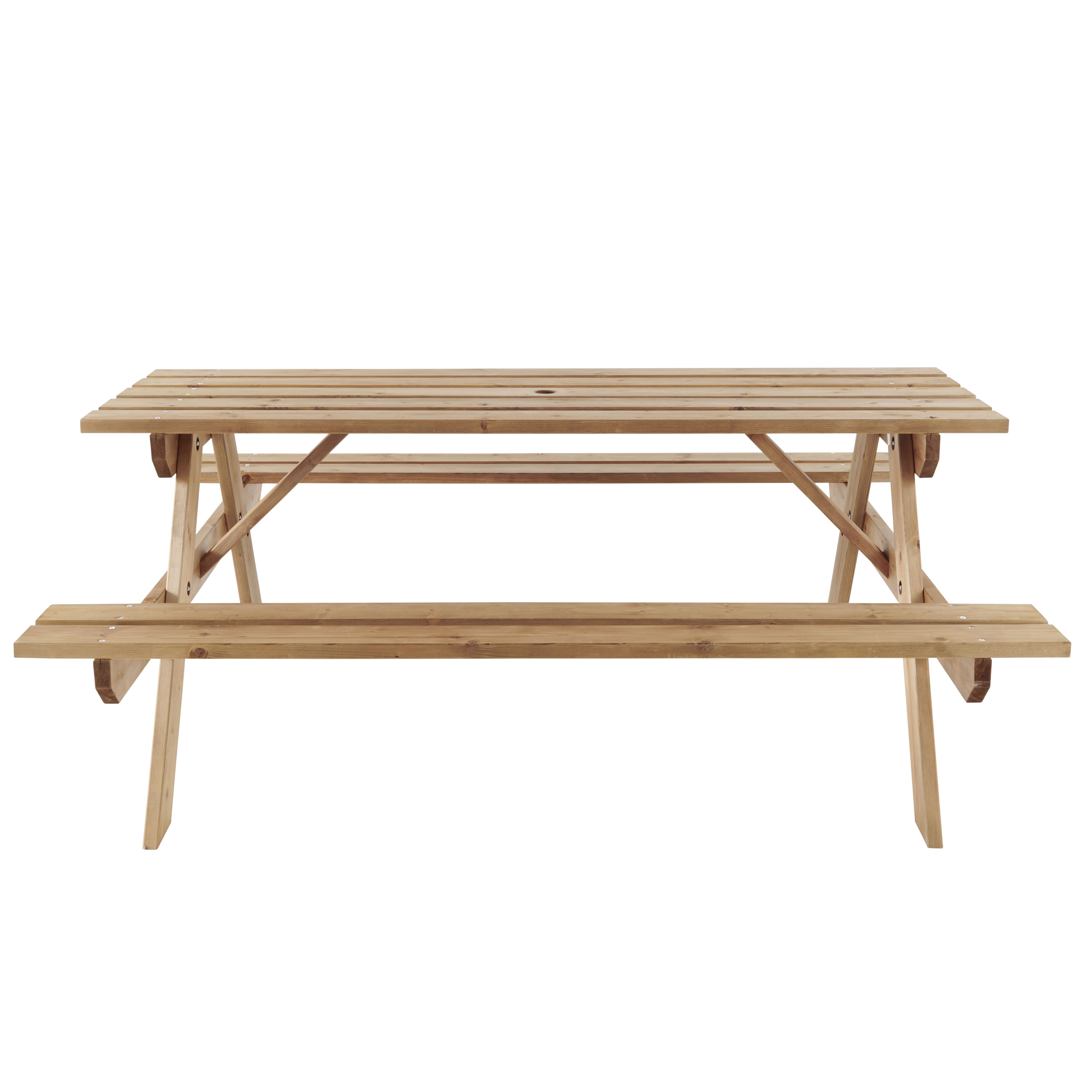 GoodHome Wooden Picnic bench