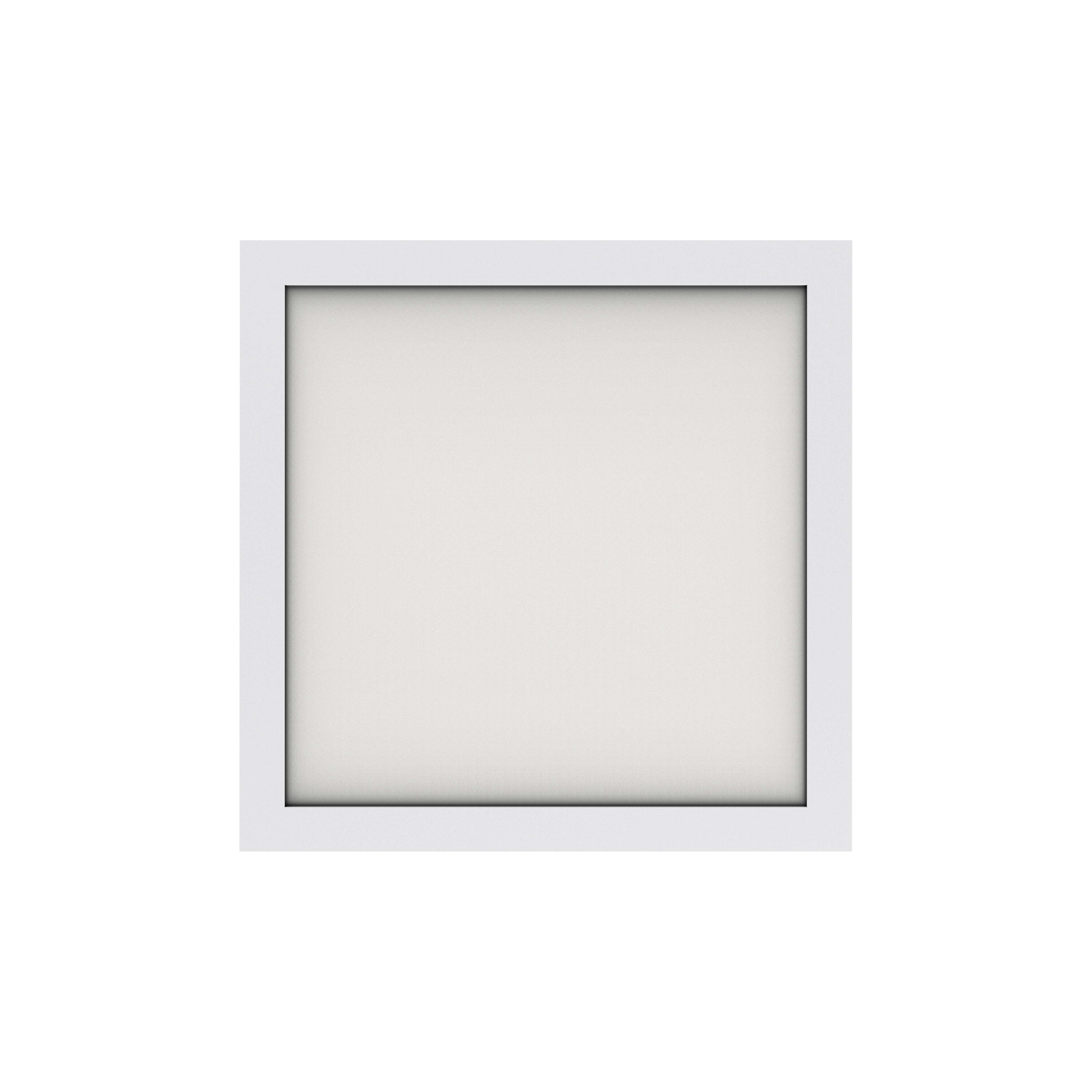 GoodHome Wundt Matt White Aluminium effect Square Cool, natural & warm white Light panel (L)300mm