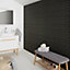 GoodHome Yvias Black Metro Tile effect Textured Wallpaper