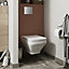 GoodHome Zagar Grey Wall-mounted Frame & concealed cistern (H)121.8cm