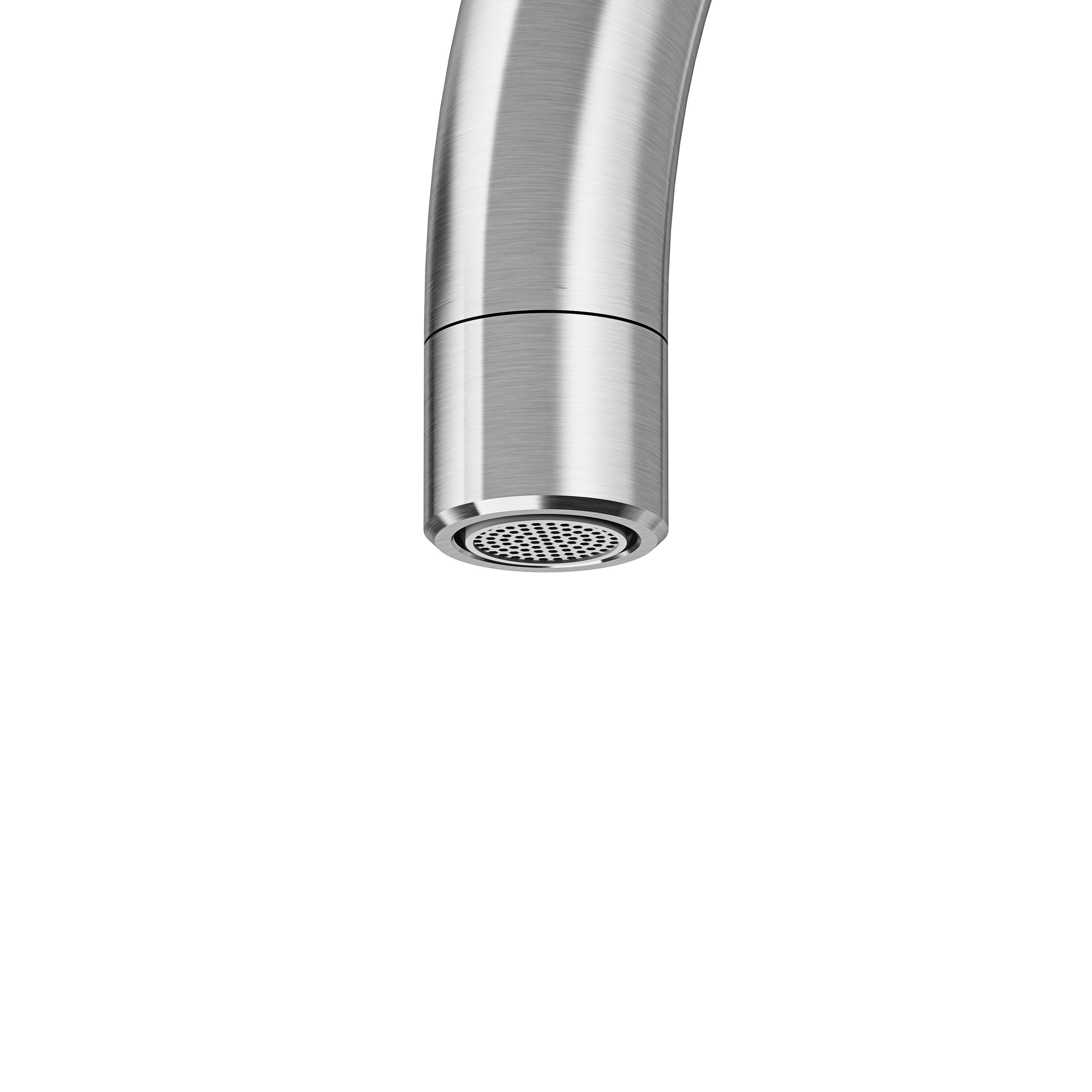 GoodHome Zanthe Stainless steel effect Kitchen Twin lever Tap