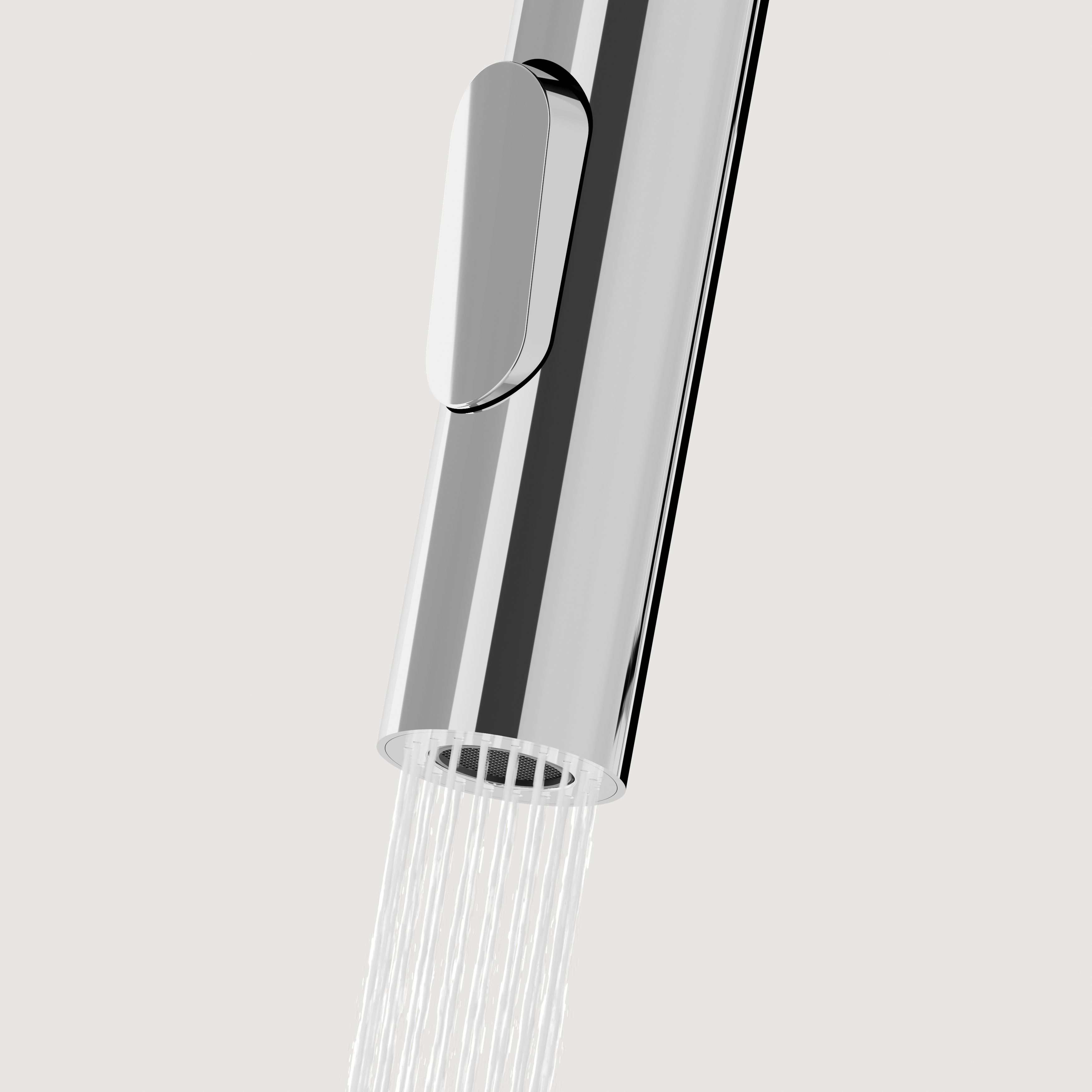 GoodHome Zatar Black Chrome effect Kitchen Spring neck Tap